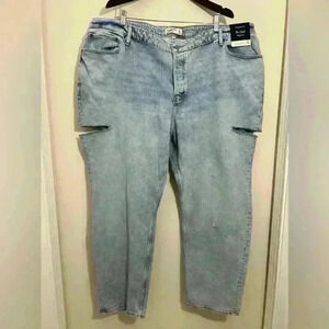 NWT Abercrombie & Fitch Dad High Rise Curve Love Jeans Size 37/24 Plus Size